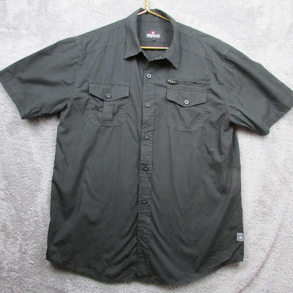 Black Brown 1826 Shirt Mens XL Multicolor Plaid Short Sleeve Button Front Casual